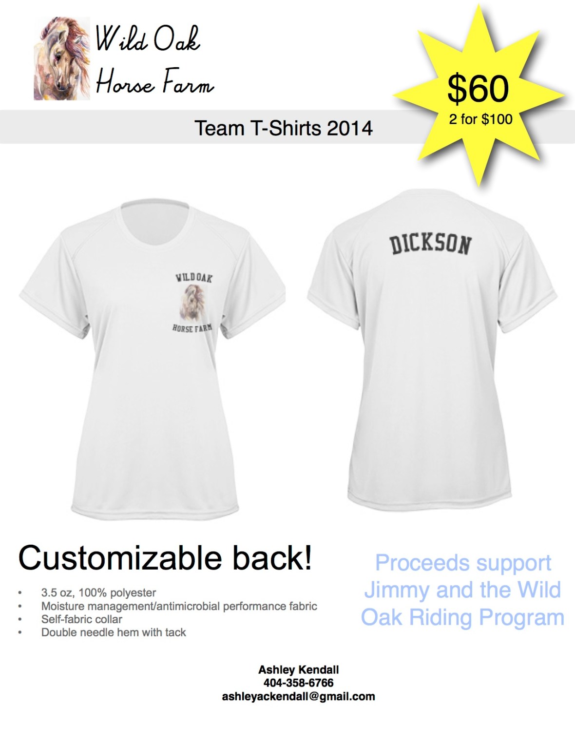 Wild Oak Horse T-shirt Flyer